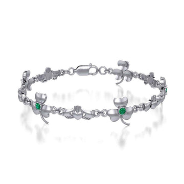 Celtic Irish Claddagh Link Bracelet TBL085 - Jewelry